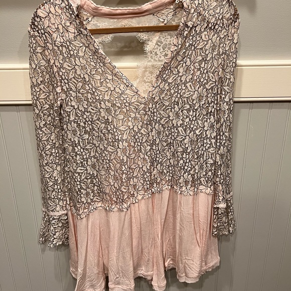 Pink Lace Free People Tunic/Dress - Picture 1 of 2